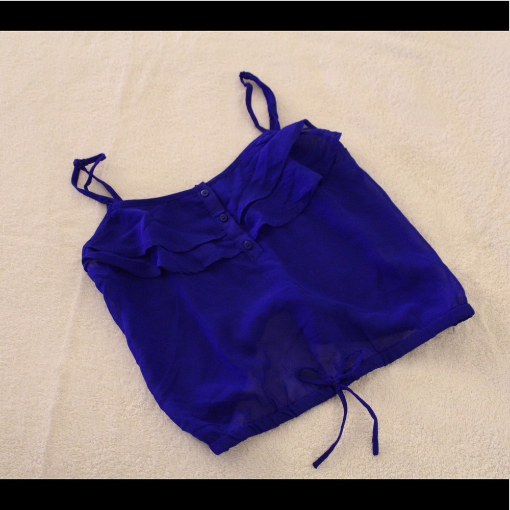 Charlotte Russe Electric Blue Tank Crop Top